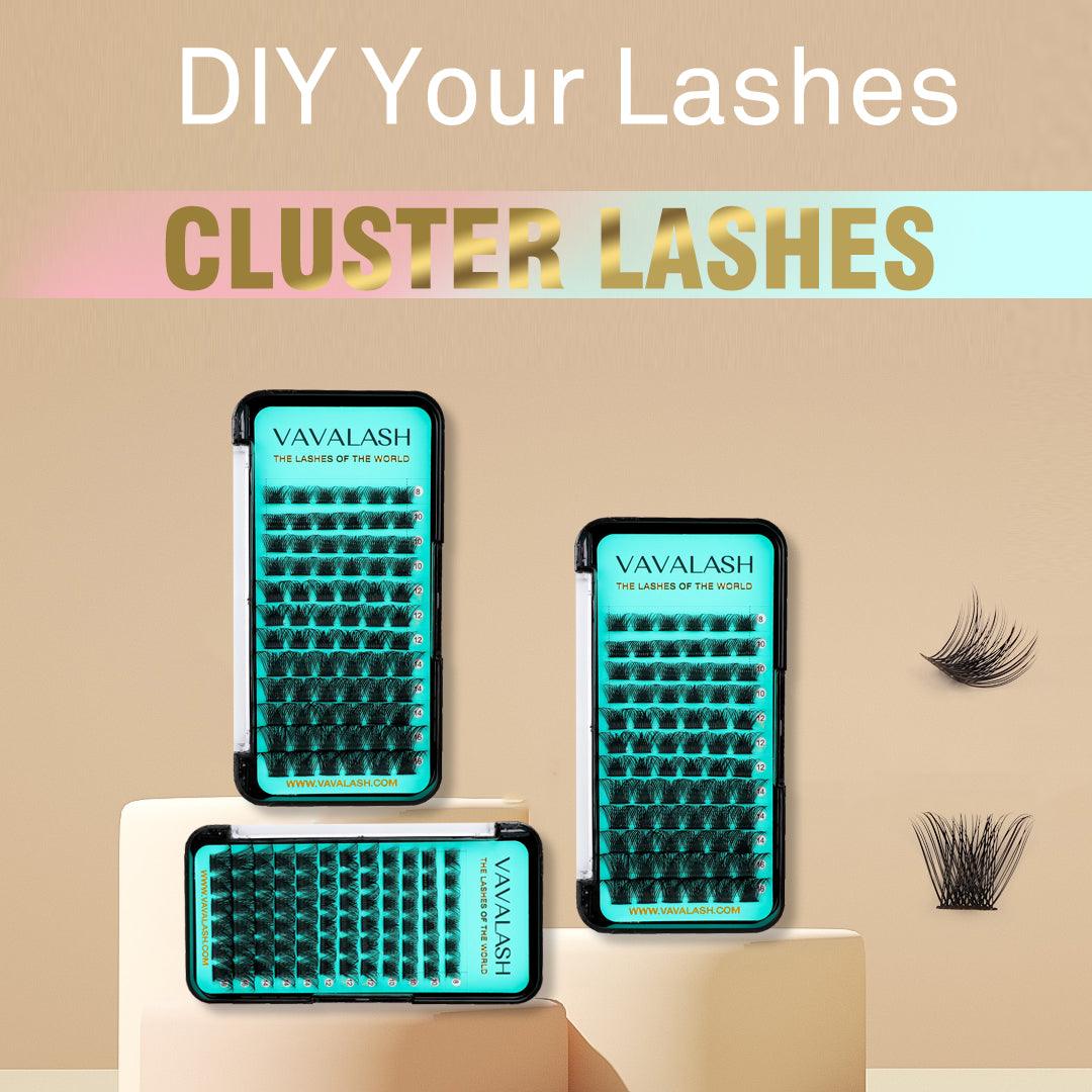 VAVALASH Individual Cluster Lashes 48 PCS DIY Eyelash Extension Light and  Soft Faux Mink Slik Lash Clusters Easy Full Lash Extensions DIY at Home