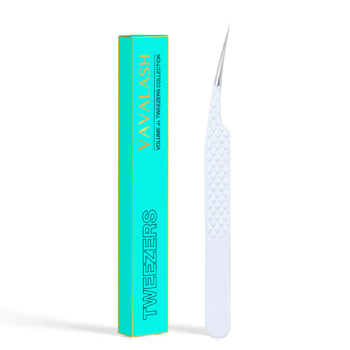 VW-05 Diamond White Isolation Straight Tweezers for Professional Eyelash - VAVALASH