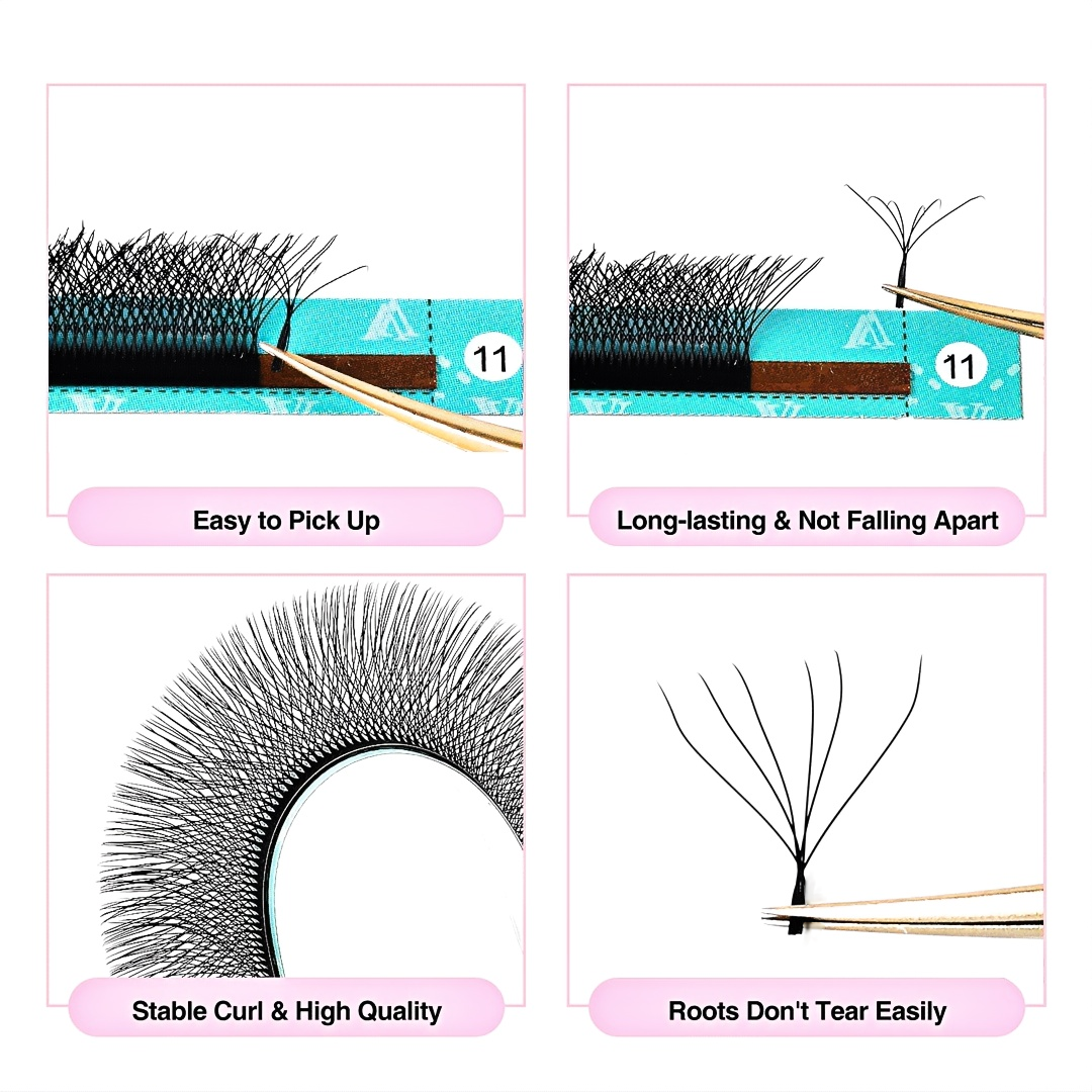 W-Shape 6D Volume Premade Fan Lash Extensions