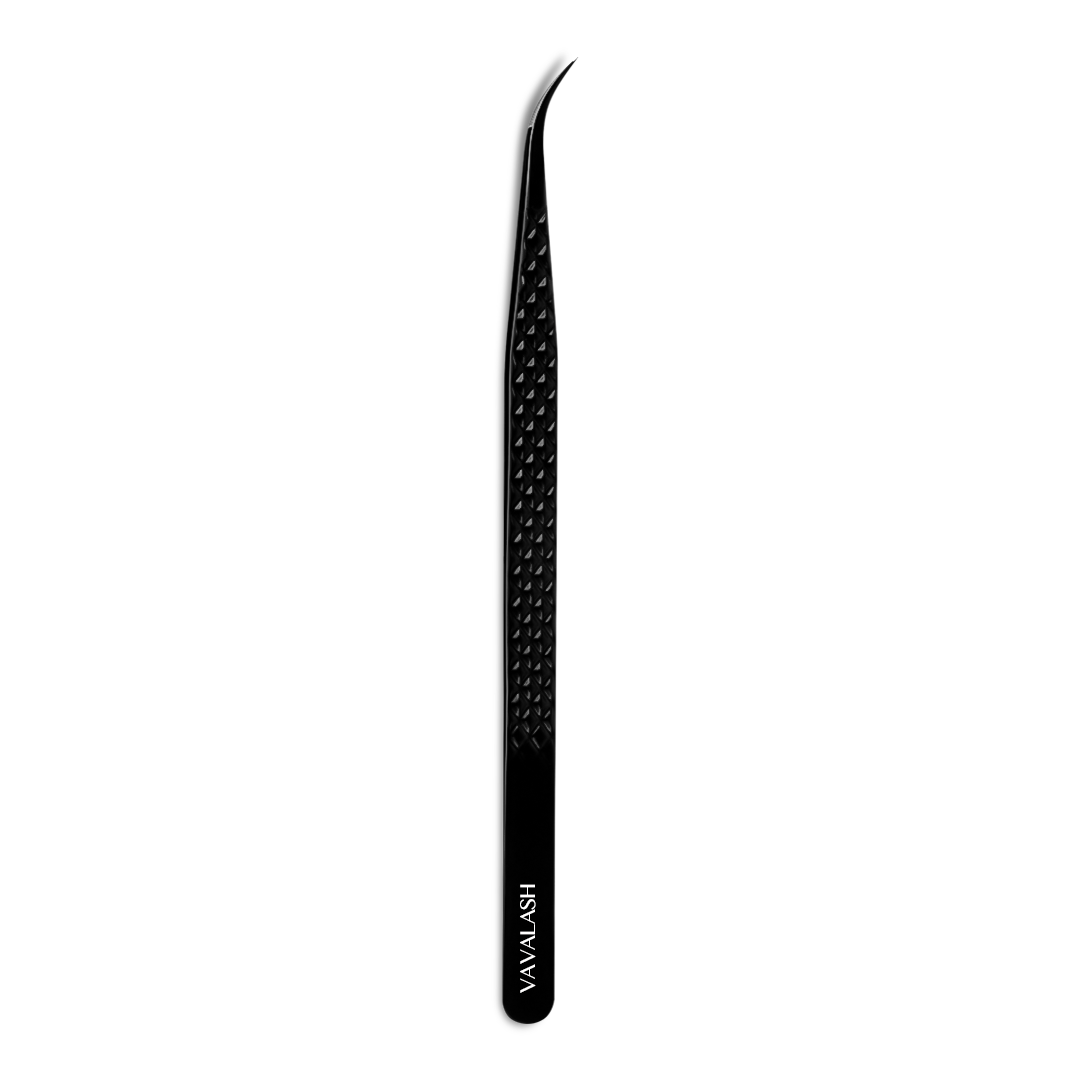 VA-06 Black Fiber Isolation Tweezers for Volume Eyelash Extensions