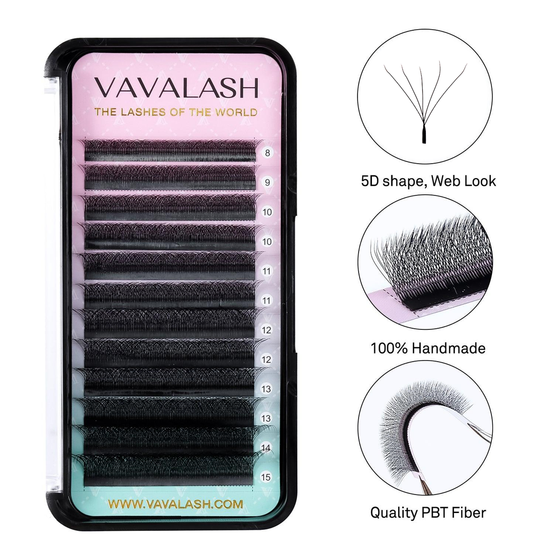 W-Shape 5D Volume Premade Fan Lash Extensions SC - VAVALASH